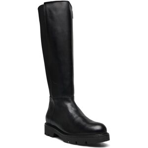 Bianco Biaothilia Knee High Elastic Boot Leather 39 BLACK 39 Bianco Biaothilia Knee High Elastic Boot Leather 39 BLACK 39