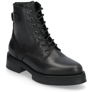 Bianco Biapanama Lace Up Boot Smooth Leather 39 BLACK 39 Bianco Biapanama Lace Up Boot Smooth Leather 39 BLACK 39