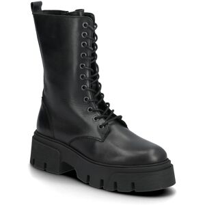 Bianco Biamia Lace Up Boot Smooth Leather 38 BLACK 38 Bianco Biamia Lace Up Boot Smooth Leather 38 BLACK 38