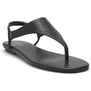 Calvin Org Flat Sndl Thong Lth Aop 37 TRIPLE BLACK MONO 37 Calvin Org Flat Sndl Thong Lth Aop 37 TRIPLE BLACK MONO 37