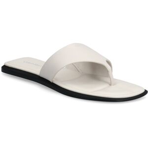 Calvin Flat Sandal Thong Lth 40 WHITE SAND 40 Calvin Flat Sandal Thong Lth 40 WHITE SAND 40