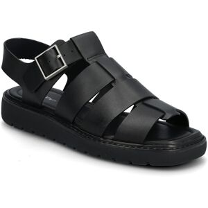 Calvin Sq Molded Sndl Fisher Lth 40 TRIPLE BLACK 40 Calvin Sq Molded Sndl Fisher Lth 40 TRIPLE BLACK 40