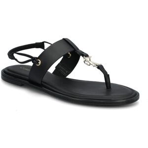 Calvin Round Flat Sndl Thong Lth Hdw 39 TRIPLE BLACK 39 Calvin Round Flat Sndl Thong Lth Hdw 39 TRIPLE BLACK 39