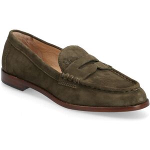 Lauren Ralph Lauren Wynnie Suede Loafer 37 DARK OLIVE 37 Lauren Ralph Lauren Wynnie Suede Loafer 37 DARK OLIVE 37