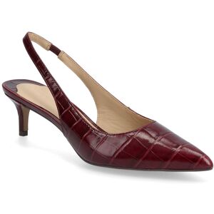 Lauren Ralph Lauren Lolah Ii Croc-Embossed Slingback Pump 41 DARK GARNET 41 Lauren Ralph Lauren Lolah Ii Croc-Embossed Slingback Pump 41 DARK GARNET 41