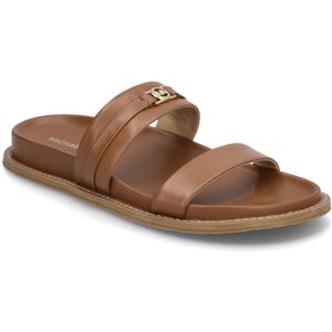 Michael Kors Mandy Flat Sandal 35 LUGGAGE 35 Michael Kors Mandy Flat Sandal 35 LUGGAGE 35