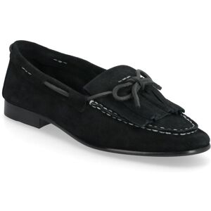 Polo Ralph Lauren Fringe-Trim Suede Loafer 37 BLACK 37 Polo Ralph Lauren Fringe-Trim Suede Loafer 37 BLACK 37