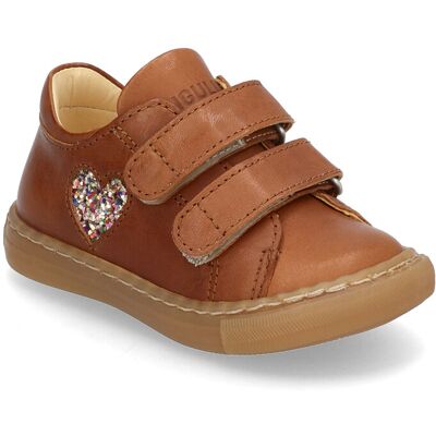 ANGULUS Shoes - Flat - With Velcro 25-16.0CM 1545/2488 COGNAC/MULTI GLITTER 25-16.0CM ANGULUS Shoes - Flat - With Velcro 25-16.0CM 1545/2488 COGNAC/MULTI GLITTER 25-16.0CM