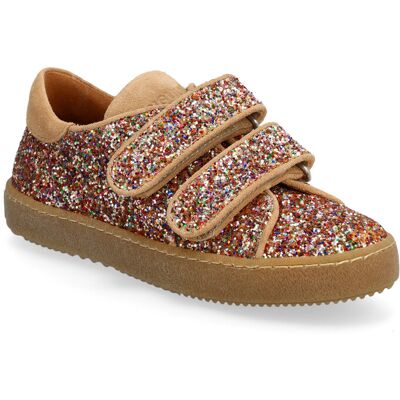 ANGULUS Shoes - Flat - With Velcro 32 2488/1149 MULTI GLITTER/SAND 32 ANGULUS Shoes - Flat - With Velcro 32 2488/1149 MULTI GLITTER/SAND 32