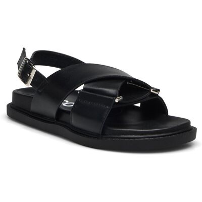 Bianco Biaoslo Cross Sandal Faux Leather 36 BLACK 36 Bianco Biaoslo Cross Sandal Faux Leather 36 BLACK 36