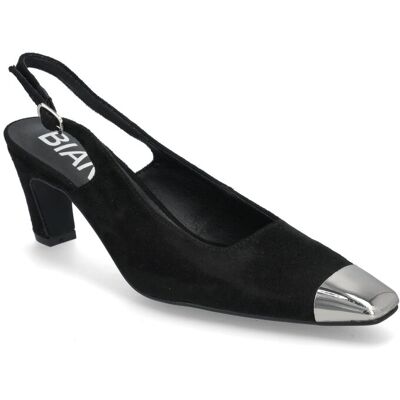 Bianco Biaclara Slingback Faux Suede 40 BLACK 40 Bianco Biaclara Slingback Faux Suede 40 BLACK 40