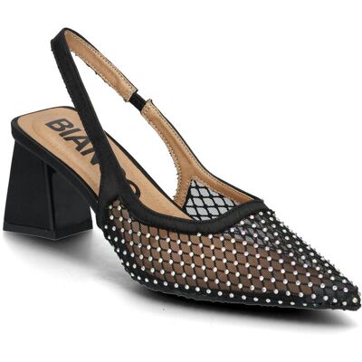 Bianco Biamaralyn Slingback Rhinestone Mesh 39 BLACK 39 Bianco Biamaralyn Slingback Rhinestone Mesh 39 BLACK 39