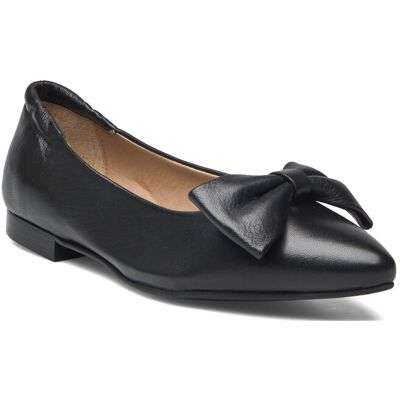 Bianco Biatracey Bow Flats Smooth Leather 37 BLACK 37 Bianco Biatracey Bow Flats Smooth Leather 37 BLACK 37