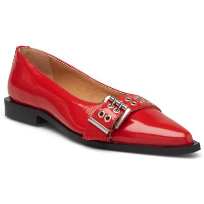Bianco Biavictoria Buckle Ballet Flat Nappalak 37 RED NAPPALAK 37 Bianco Biavictoria Buckle Ballet Flat Nappalak 37 RED NAPPALAK 37