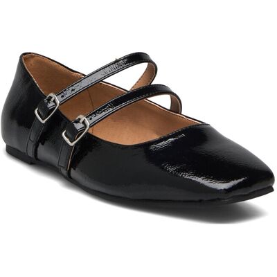 Bianco Biarose Karré Double Mary Jane Flat Faux Leather 39 BLACK PATENT 39 Bianco Biarose Karré Double Mary Jane Flat Faux Leather 39 BLACK PATENT 39