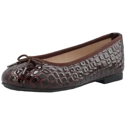 Bianco Biamadison Ballerina Croco Patent 41 BURGUNDY CROCO PATENT 41 Bianco Biamadison Ballerina Croco Patent 41 BURGUNDY CROCO PATENT 41