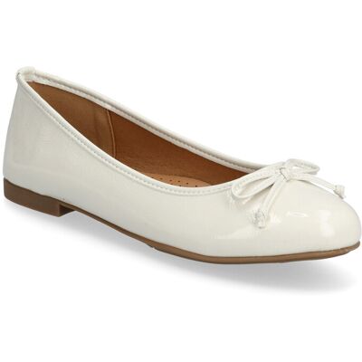 Bianco Biaceline Ballerina Faux Leather 39 OFF WHITE PATENT 39 Bianco Biaceline Ballerina Faux Leather 39 OFF WHITE PATENT 39