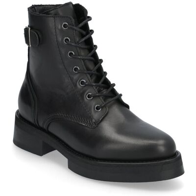 Bianco Biapanama Lace Up Boot Smooth Leather 37 BLACK 37 Bianco Biapanama Lace Up Boot Smooth Leather 37 BLACK 37