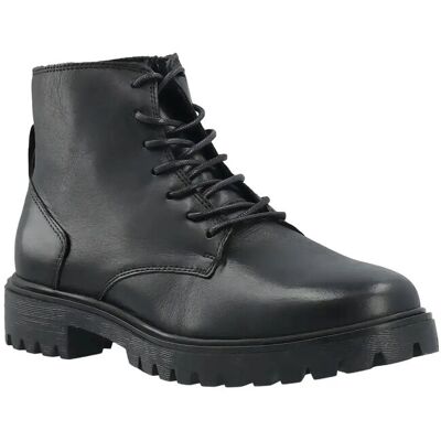 Bianco Biagina Lace Up Boot Smooth Leather 37 BLACK 37 Bianco Biagina Lace Up Boot Smooth Leather 37 BLACK 37