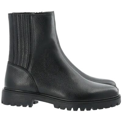 Bianco Biagina Mid Chelsea Boot Tumbled Leather 40 BLACK 40 Bianco Biagina Mid Chelsea Boot Tumbled Leather 40 BLACK 40