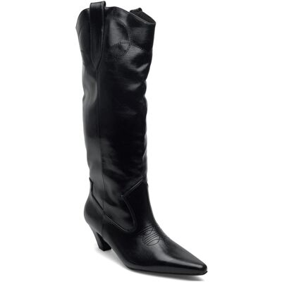 Bianco Biabaley Knee High Western Boot Faux Leather 40 BLACK 40 Bianco Biabaley Knee High Western Boot Faux Leather 40 BLACK 40