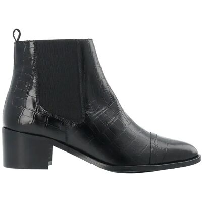 Bianco Biacarol Dress Chelsea Boot Croco Embossed Leather 36 BLACK 36 Bianco Biacarol Dress Chelsea Boot Croco Embossed Leather 36 BLACK 36