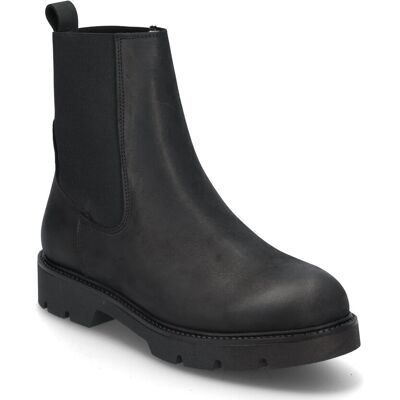 Bianco Biaothilia Warmlined Chelsea Boot Waxed Leather 39 BLACK 39 Bianco Biaothilia Warmlined Chelsea Boot Waxed Leather 39 BLACK 39