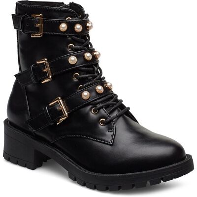 Bianco Biapearl Biker Boot 37 BLACK 37 Bianco Biapearl Biker Boot 37 BLACK 37