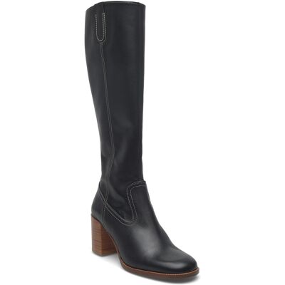 Billi Bi Long Boots 41 BLACK CALF/LT. HEEL 41 Billi Bi Long Boots 41 BLACK CALF/LT. HEEL 41