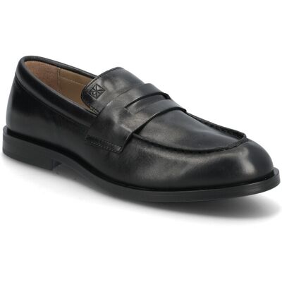 Calvin Ess Rubber Penny Loafer Pol Lth 44 TRIPLE BLACK 44 Calvin Ess Rubber Penny Loafer Pol Lth 44 TRIPLE BLACK 44