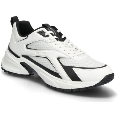 Calvin Hike Runner Laceup Strip M-Lt 44 BRIGHT WHITE BLACK 44 Calvin Hike Runner Laceup Strip M-Lt 44 BRIGHT WHITE BLACK 44