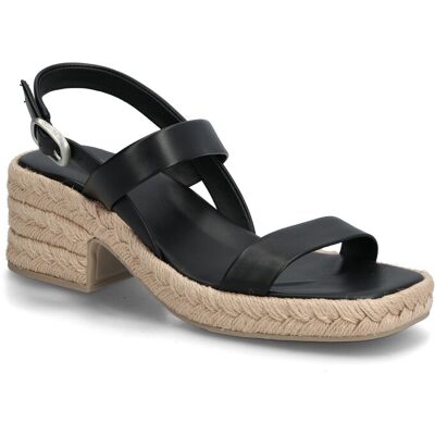 Calvin Block Heel Espa 50 Slingb Lth 36 CK BLACK 36 Calvin Block Heel Espa 50 Slingb Lth 36 CK BLACK 36
