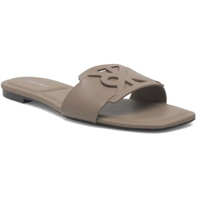 Calvin Square Flat Sandal Emblem 41 DESERT TAUPE 41 Calvin Square Flat Sandal Emblem 41 DESERT TAUPE 41
