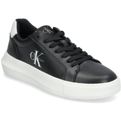 Calvin Chunky Cupsole Mono Lth Wn 36 BLACK BRIGHT WHITE 36 Calvin Chunky Cupsole Mono Lth Wn 36 BLACK BRIGHT WHITE 36