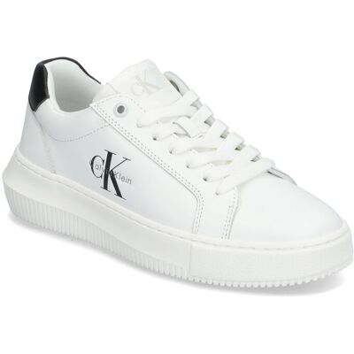 Calvin Chunky Cupsole Mono Lth Wn 37 BRIGHT WHITE BLACK 37 Calvin Chunky Cupsole Mono Lth Wn 37 BRIGHT WHITE BLACK 37