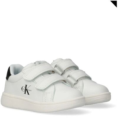 Calvin Low Cut Velcro Sneaker 31 WHITE/BLACK 31 Calvin Low Cut Velcro Sneaker 31 WHITE/BLACK 31