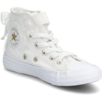 Converse Ctas 1V Hi White/White/Gold 28 WHITE 28 Converse Ctas 1V Hi White/White/Gold 28 WHITE 28