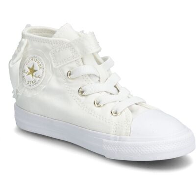 Converse Ctas 1V Hi White/White/Gold 26 WHITE 26 Converse Ctas 1V Hi White/White/Gold 26 WHITE 26