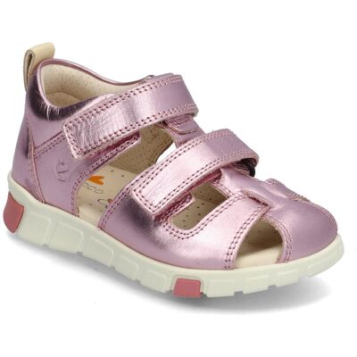 ECCO Mini Stride Sandal 19 OLD ROSE METALLIC 19 ECCO Mini Stride Sandal 19 OLD ROSE METALLIC 19