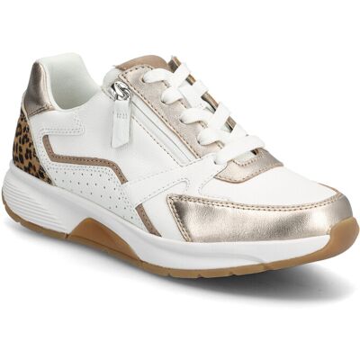 Gabor Rollingsoft Sneaker 37.5 WHITE, SOFT GOLD, LEOPARD 37.5 Gabor Rollingsoft Sneaker 37.5 WHITE, SOFT GOLD, LEOPARD 37.5