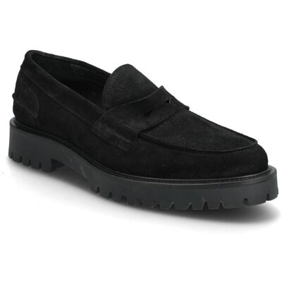 Pro-Ject Aaron Penny Loafer - Black Suede 44 BLACK 44 Pro-Ject Aaron Penny Loafer - Black Suede 44 BLACK 44