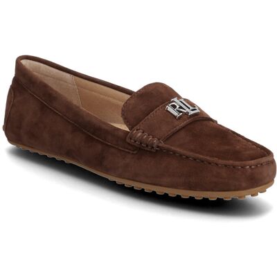 Lauren Ralph Lauren Barnsbury Suede Loafer 40 DARK HICKORY 40 Lauren Ralph Lauren Barnsbury Suede Loafer 40 DARK HICKORY 40