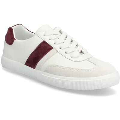 Lauren Ralph Lauren Two-Tone Braylee Leather & Suede Sneaker 38 SNW WHT/BIANCO/DR 38 Lauren Ralph Lauren Two-Tone Braylee Leather & Suede Sneaker 38 SNW WHT/BIANCO/DR 38