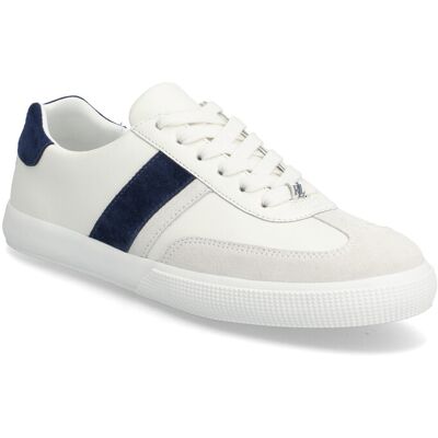 Lauren Ralph Lauren Two-Tone Braylee Leather & Suede Sneaker 40 SNW WHT/BIANCO/RF 40 Lauren Ralph Lauren Two-Tone Braylee Leather & Suede Sneaker 40 SNW WHT/BIANCO/RF 40
