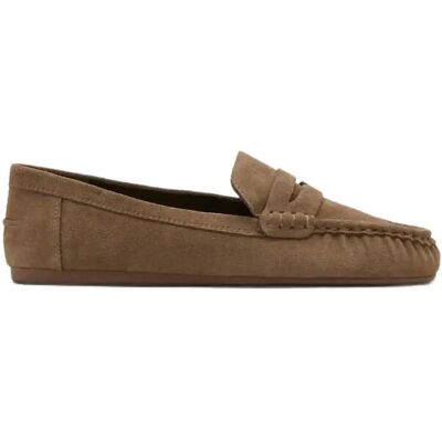 Mango Suede Penny Loafers 36 MEDIUM BROWN 36 Mango Suede Penny Loafers 36 MEDIUM BROWN 36