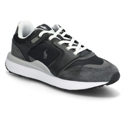 Polo Ralph Lauren Train 89 Suede & Mesh Sneaker 40 BLACK/FADED BLACK 40 Polo Ralph Lauren Train 89 Suede & Mesh Sneaker 40 BLACK/FADED BLACK 40
