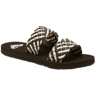 Roxy Porto Slide Ii 37 BLACK/WHITE 37 Roxy Porto Slide Ii 37 BLACK/WHITE 37
