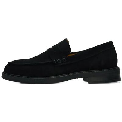 Selected Slmblake Suede Penny Loafer 41 BLACK 41 Selected Slmblake Suede Penny Loafer 41 BLACK 41