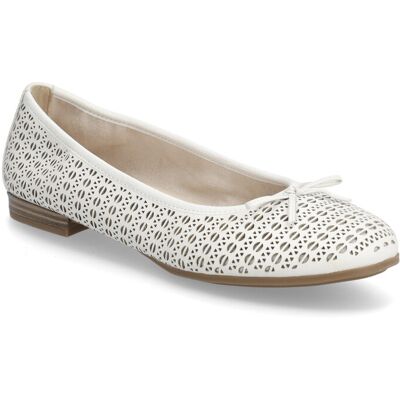 Tamaris Woms Ballerina 36 WHITE STRUCTURE 36 Tamaris Woms Ballerina 36 WHITE STRUCTURE 36