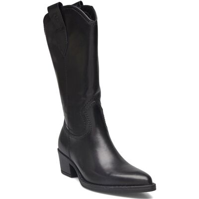 Tamaris Women Boots 37 BLACK LEATHER 37 Tamaris Women Boots 37 BLACK LEATHER 37